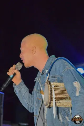 Hood Party event photograph showing a performer or guest at the event