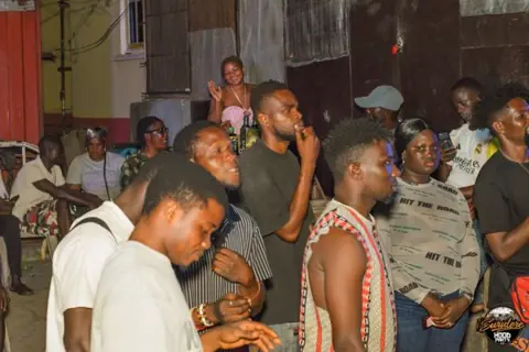 Hood Party event photograph showing guests and the live atmosphere