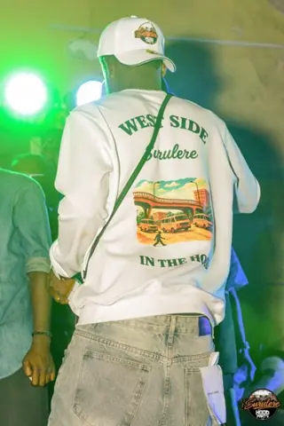 Hood Party event photograph showing a performer or guest at the event